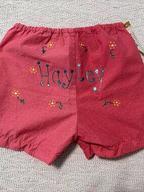 Vintage "Hayley" flower pink shorts